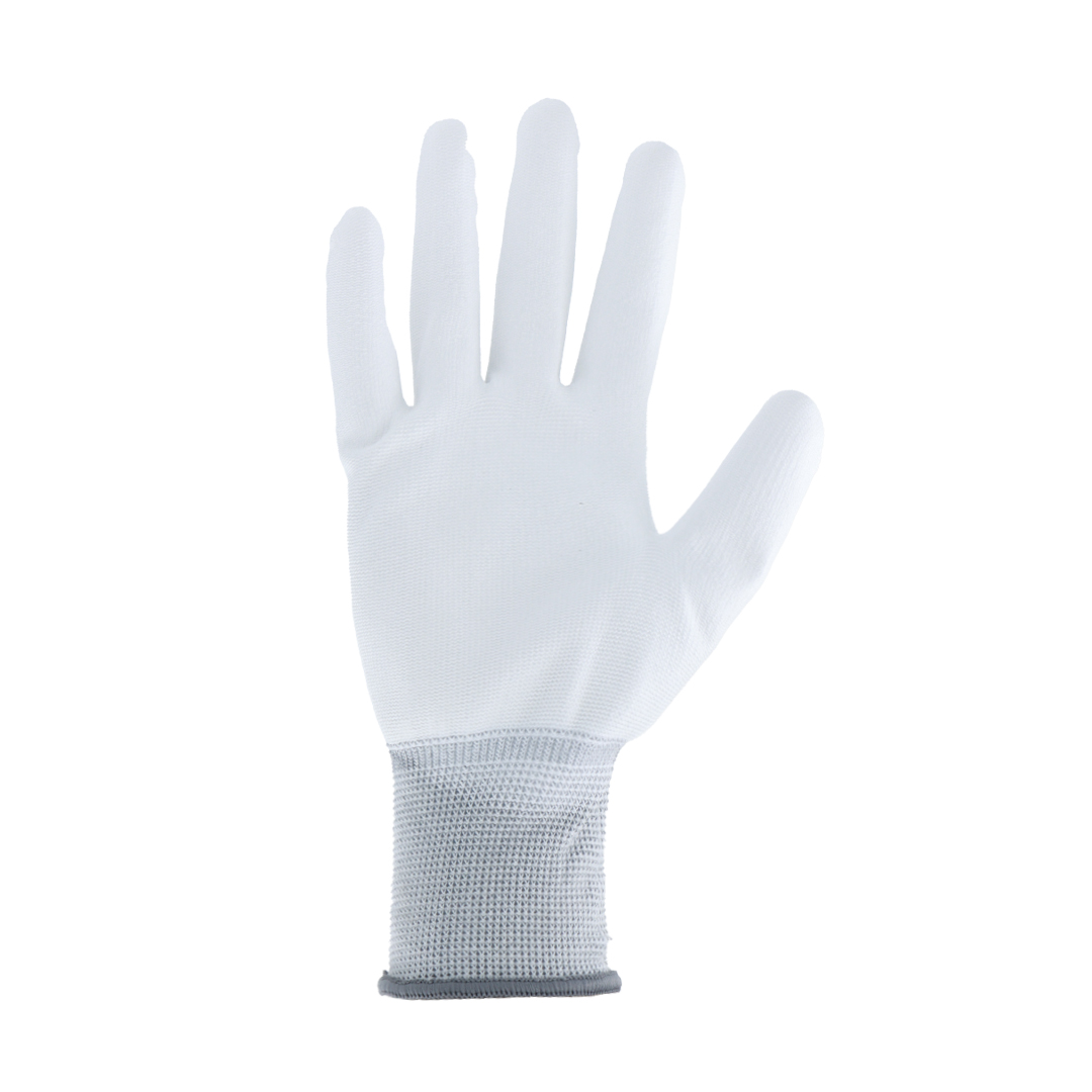 Gloves PU coated Nylon knitted White OTBR 3
